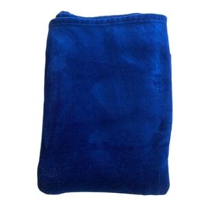 SOFT NAVY BLUE FLEECE THROW BLANKET 40 x 60